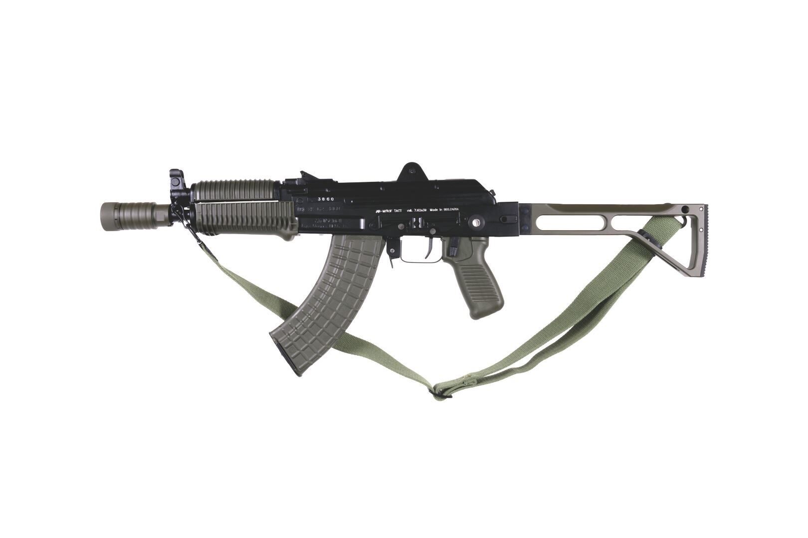 Arsenal AR-M14SF TACT 7.62x39mm OD Green right-side folding stock