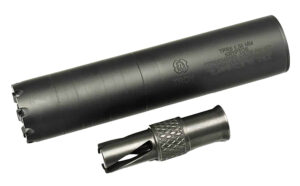 Troy Kryptos 5.56 Black Stainless suppressor, 1.65 in diameter