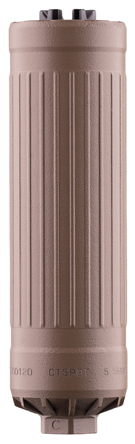 Dead Air CT5P Patrol 5.56/6mm FDE direct thread side view