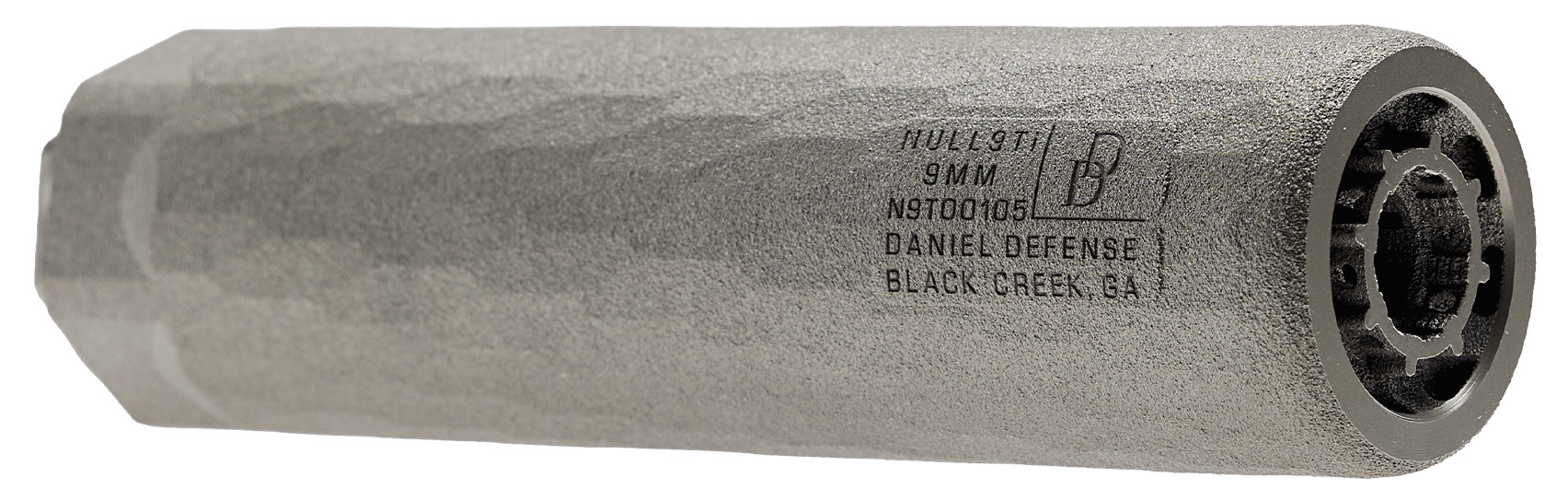 Daniel Defense Null9Ti 9mm titanium Mini-HUB mount Gray 5.08 in 4.4 oz