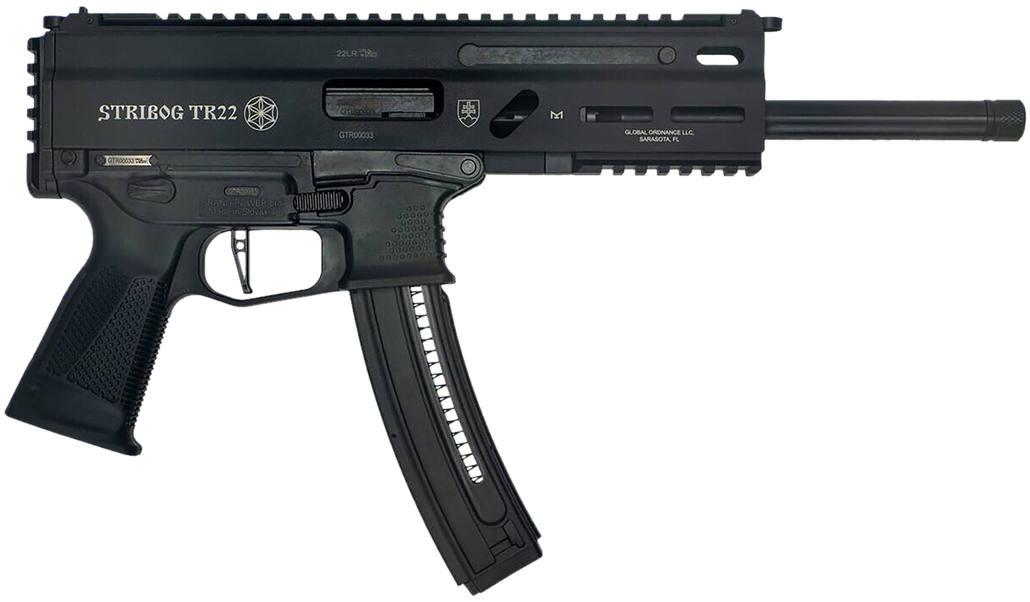 Grand Power Stribog TR22 .22 LR 10" Black