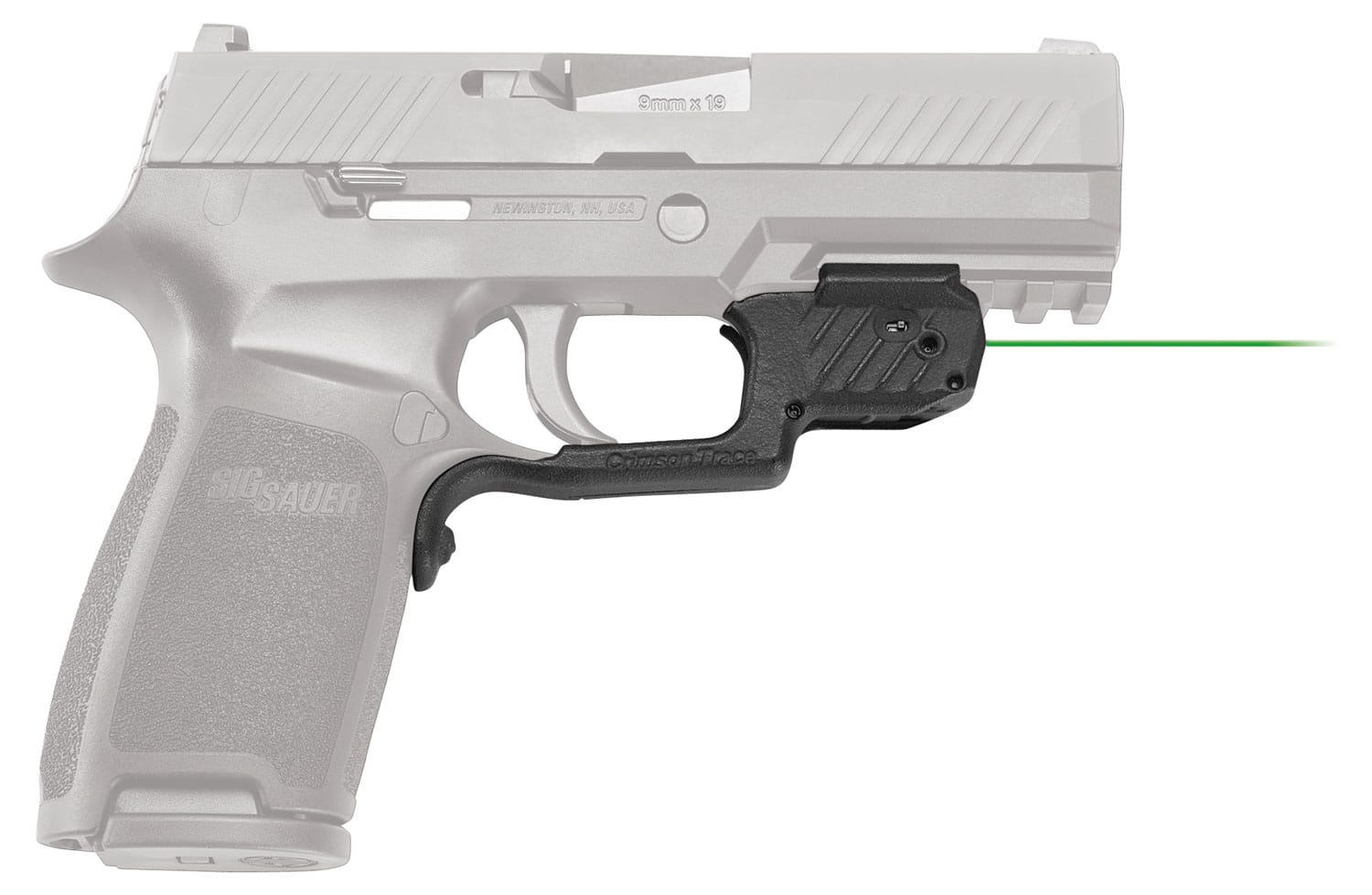 Crimson Trace Laserguard Green Laser for SIG Sauer P320/M17/M18, Black