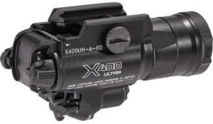 SureFire X400UH-A-RD Ultra MasterFire WeaponLight with Red Laser Black