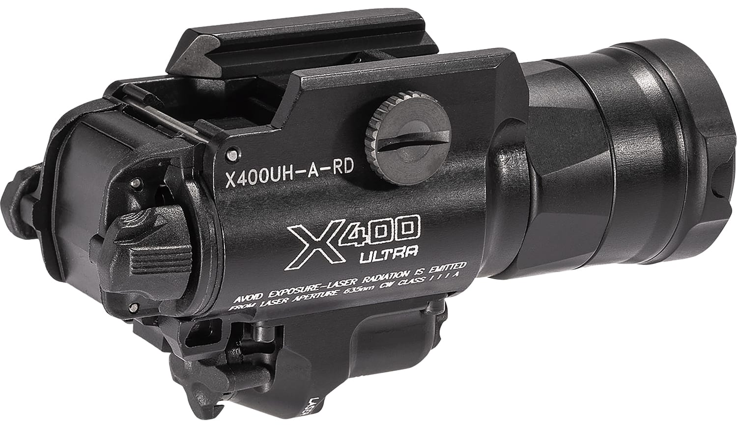 SureFire X400UH-A-RD Ultra MasterFire WeaponLight with Red Laser Black