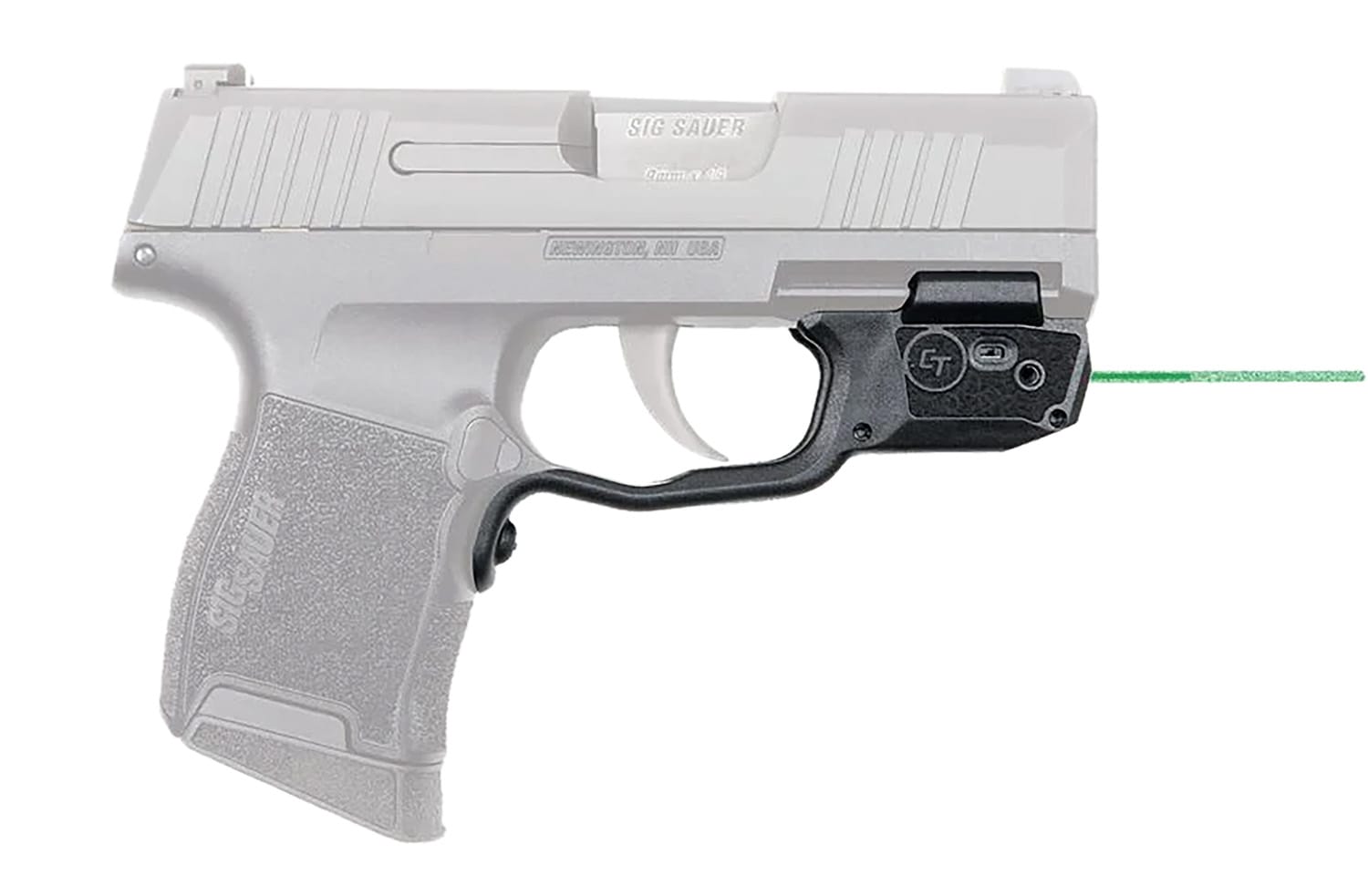Crimson Trace Laserguard Green Laser for SIG Sauer P365 Series, Black