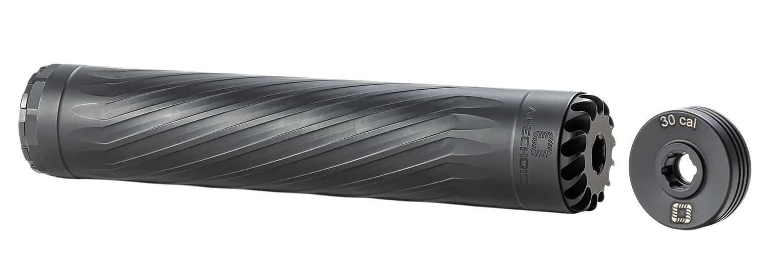Anechoic X30LB Anechox 30L  30Cal/7.62mm/300Mag Black Stainless Steel/Titanium 1 3/8"x24 w/ 5/8"x24 DTA