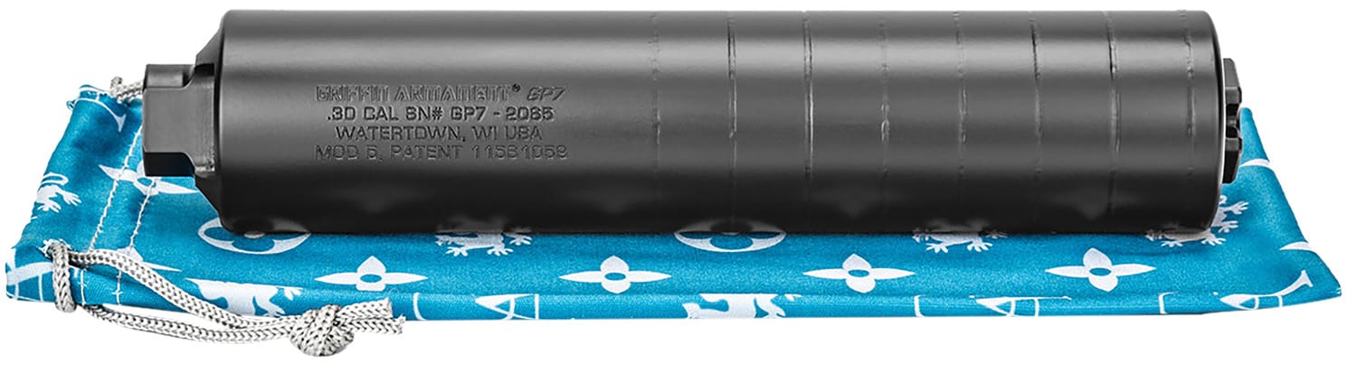 Griffin Armament GAGP7-W GP7 Direct Thread Suppressor 7.62mm 1.50" Black Cerakote 17-4 PH Stainless Steel 5/8"x24