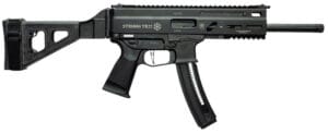 Grand Power 197892004817 TR22 Stribog 22 LR 25+1 10" Black Threaded Barrel, Black Hardcoat Anodize Receiver w/Picatinny Rail, Black SB Tactical Brace, Black Polymer Grip, Ambidextrous