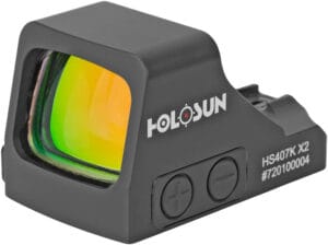 Holosun HE407K-GD X2 Open Reflex 6 MOA Gold Dot Pistol Sight Black