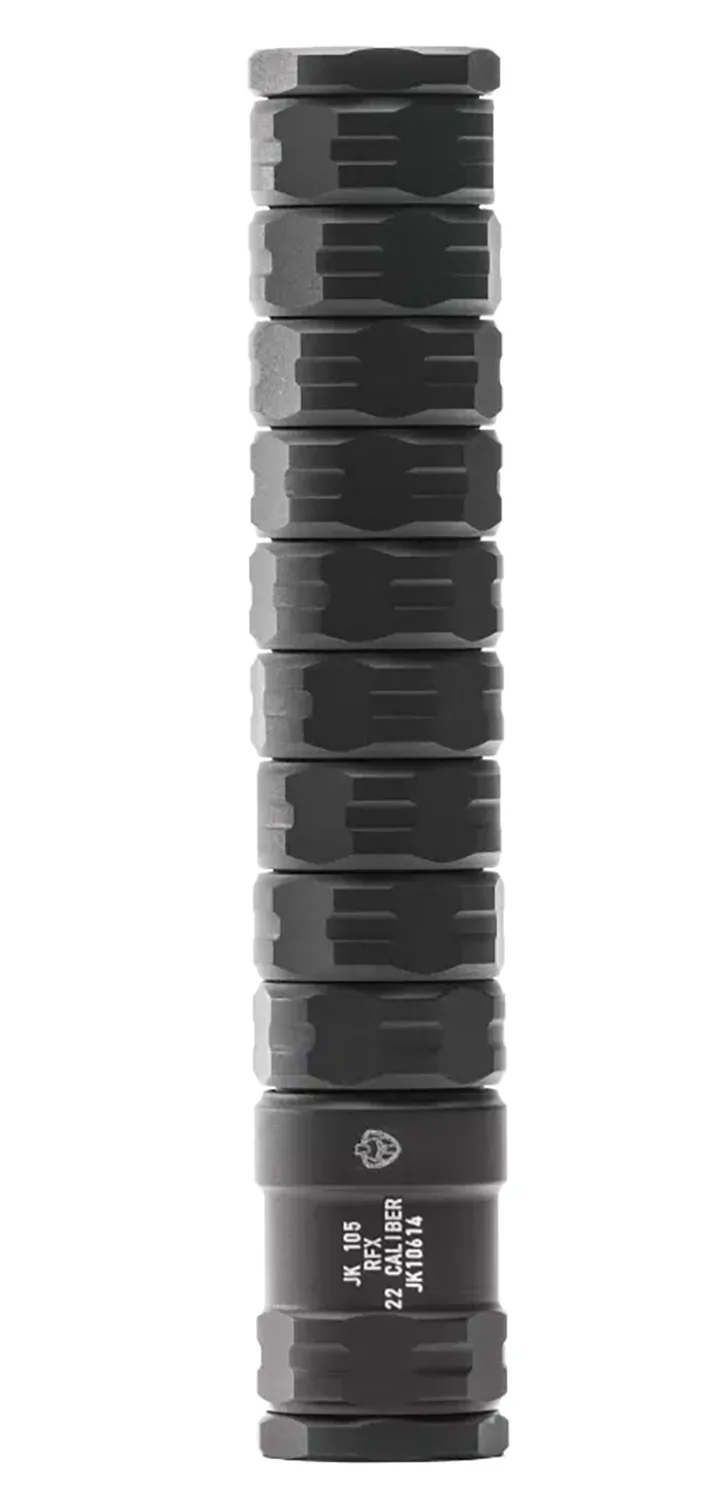Jk Armament JK105RFX22 RFX  22 Cal 1.05" Black Aluminum/Stainless Steel 1/2"x28