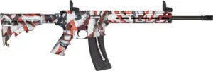 S&W M&P15-22 SPORT 22LR FLAG - 16.5" 25-SH 6-POS STOCK RWB