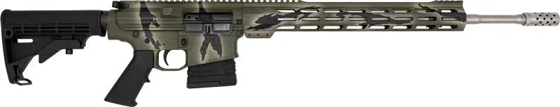 GLFA GL10 6.5 Creedmoor 20" Pursuit Green Camo / Stainless Rifle