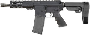 Rock River Arms BLK2132 LAR-15M  300 AAC Blackout 30+1 8" Black M-LOK Handguard, Black Aluminum Picatinny Rail Receiver, Black Polymer SB Tactical SBA3 Arm Brace, Black Hogue Rubber Grip